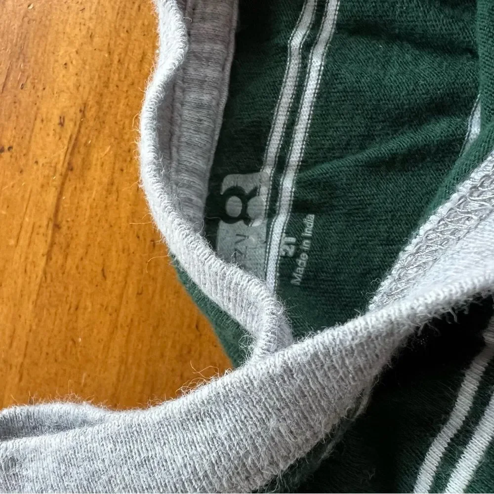 🍭6/$30 Crazy 8 Boy’s Hunter Green and Gray striped long sleeve shirt - 2T
